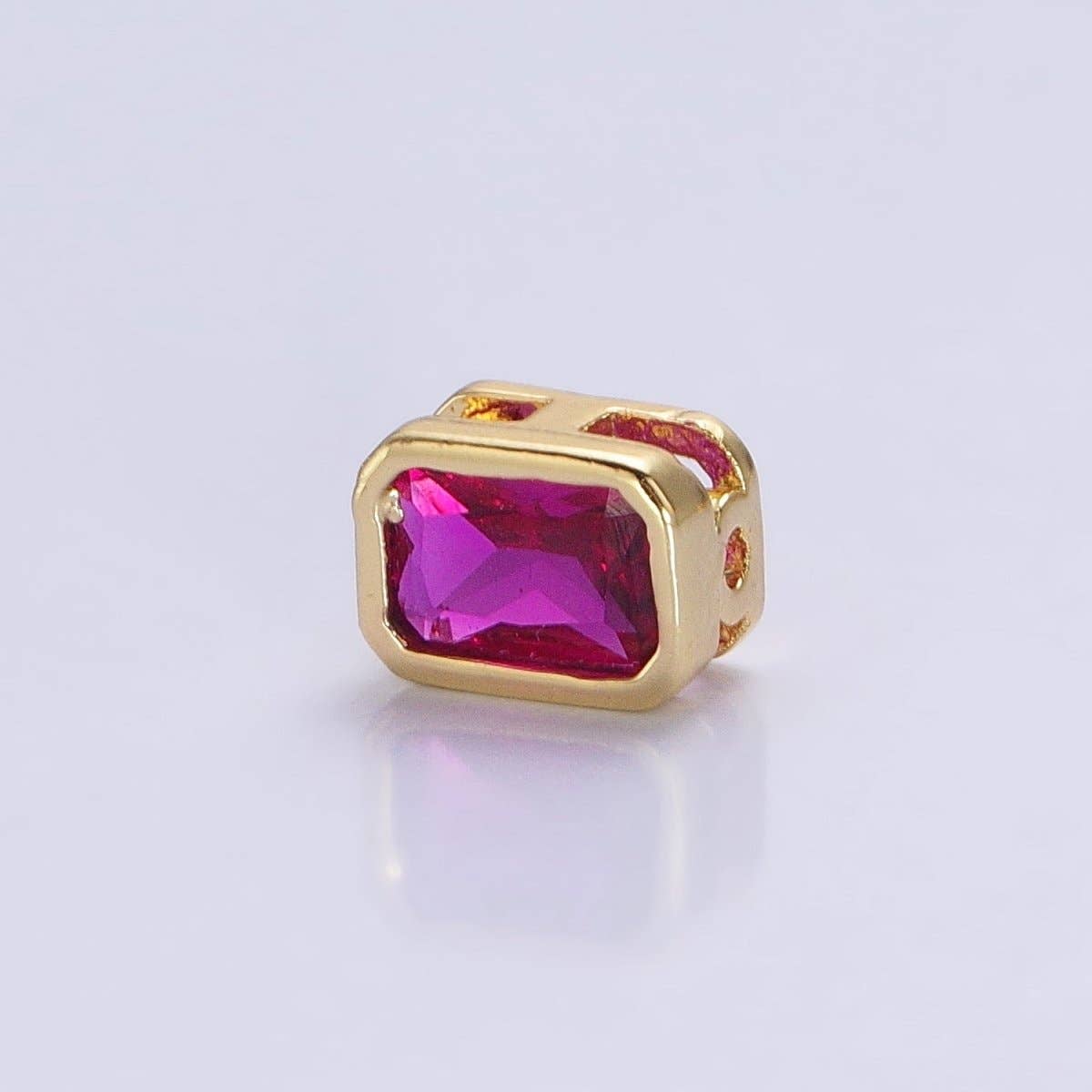 Aim Eternal - Wholesale Individual Charm/Pendant - Mini Rectangle Bead Spacer CZ Micro Pave Geometric Spacer Bead Connector Charm B-435 B-438 B-439 B-445 B-454 B-455 B-6741