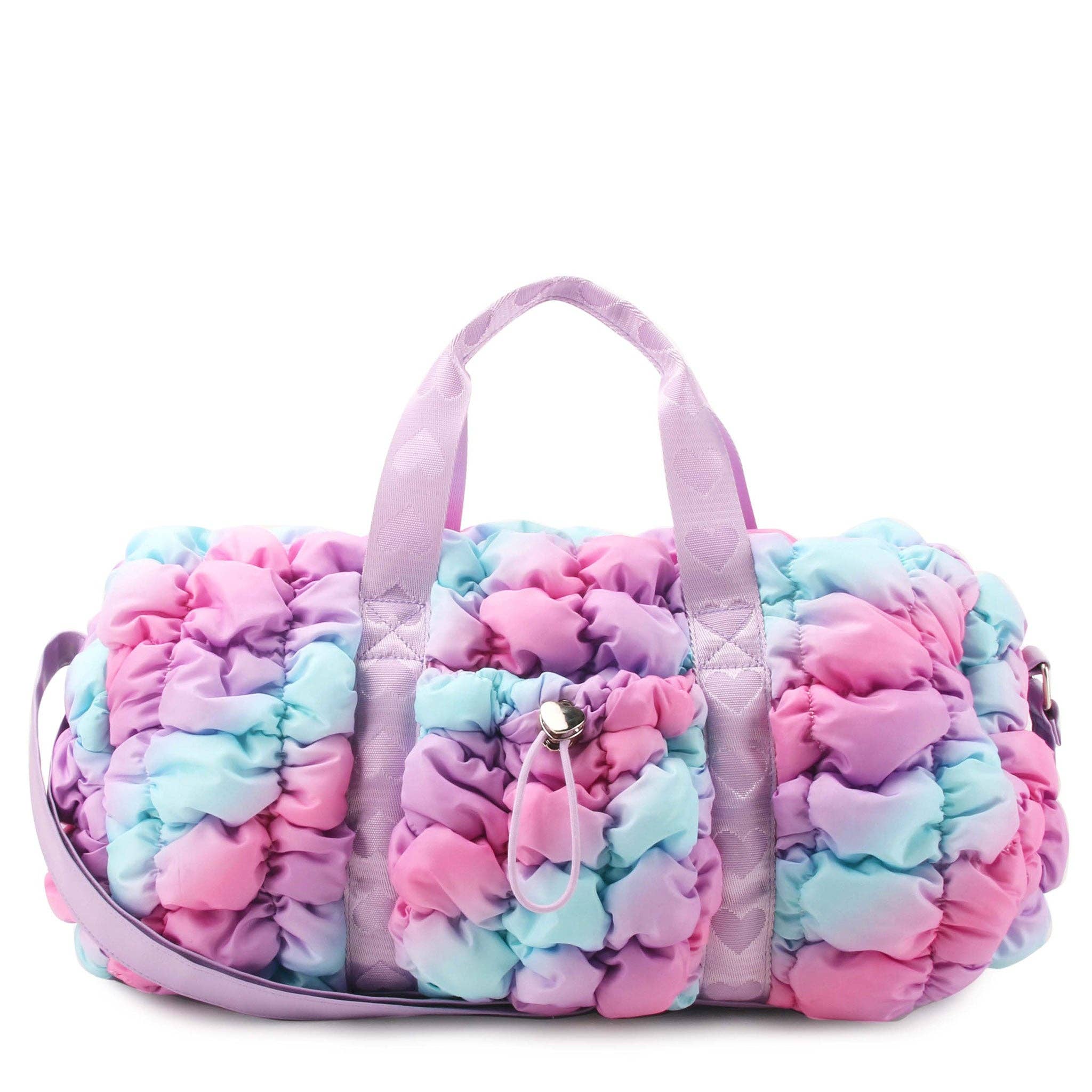 OMG Accessories - Wholesale Weekender Bag - Kids - Quilted Scrunchies Ombré Large Barrel Duffle Bag1