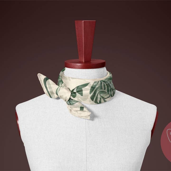 SueSilkHK - Wholesale Scarf - Women's - Vintage Hand-Drawn Fern Pattern Silk Scarf - Designer Original - Customizable Fabric and Size - Women's Scarf - Gift for Her5