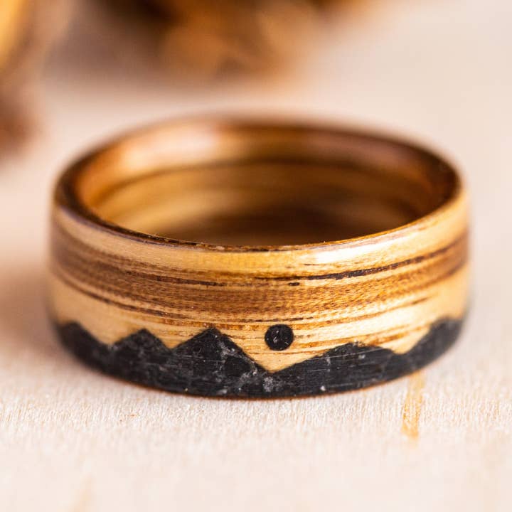 Zebra Wood Mountain in Tourmaline for wholesale by My Roots Jewelry