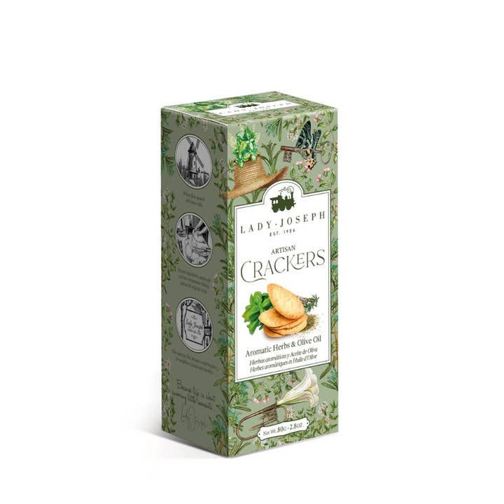 Craquelins végétaliens artisanaux aux herbes aromatiques et à l'huile d'olive pour la vente par LE GOURMET CENTRAL