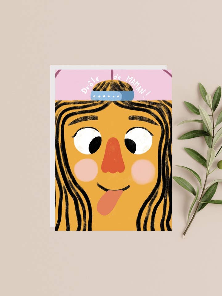 Greeting card - Drôle de MAMAN for wholesale by Citron et Miel