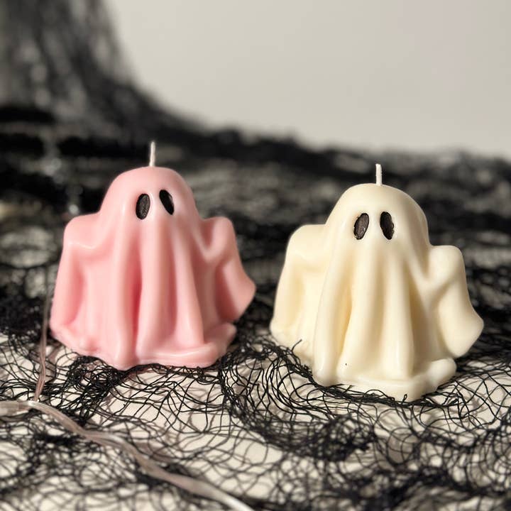 Sugar Candle - Wholesale Pillar Candle - Halloween Ghost Candle β spooky halloween candle & gift for any occasion9