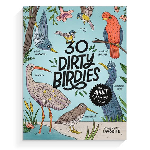 Your Very Favorite - Wholesale Coloring Book - Adult - 30 Dirty Birdies: An Adult Coloring Book
