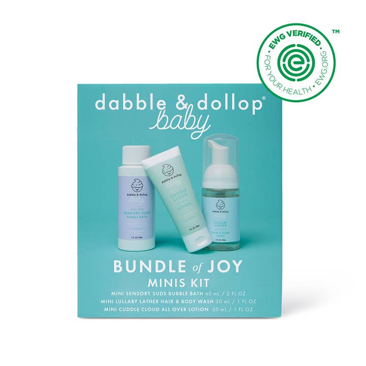 Bundle of Joy Mini Kit - EWG & Fragrance Free for wholesale by Dabble & Dollop®