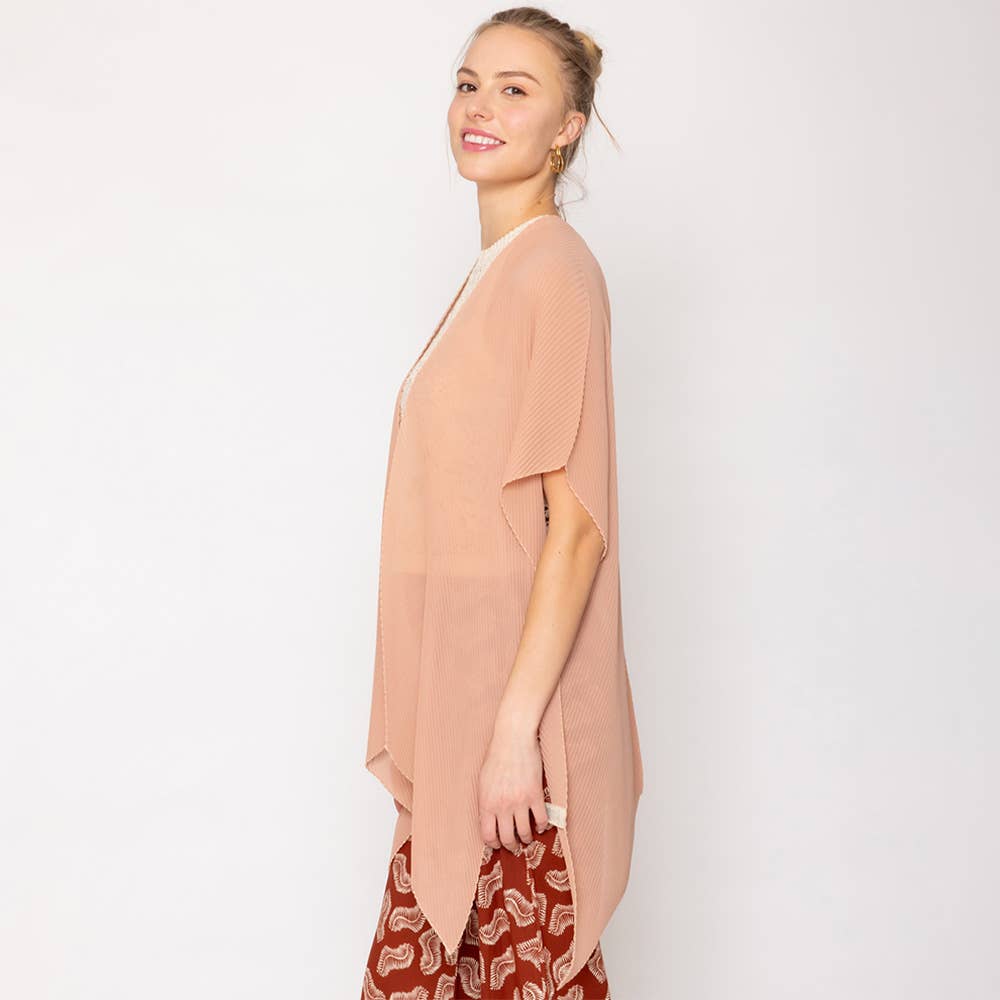 Sensibling Corp. - Wholesale Poncho - Women's - Solid Chiffon Ruana Poncho13