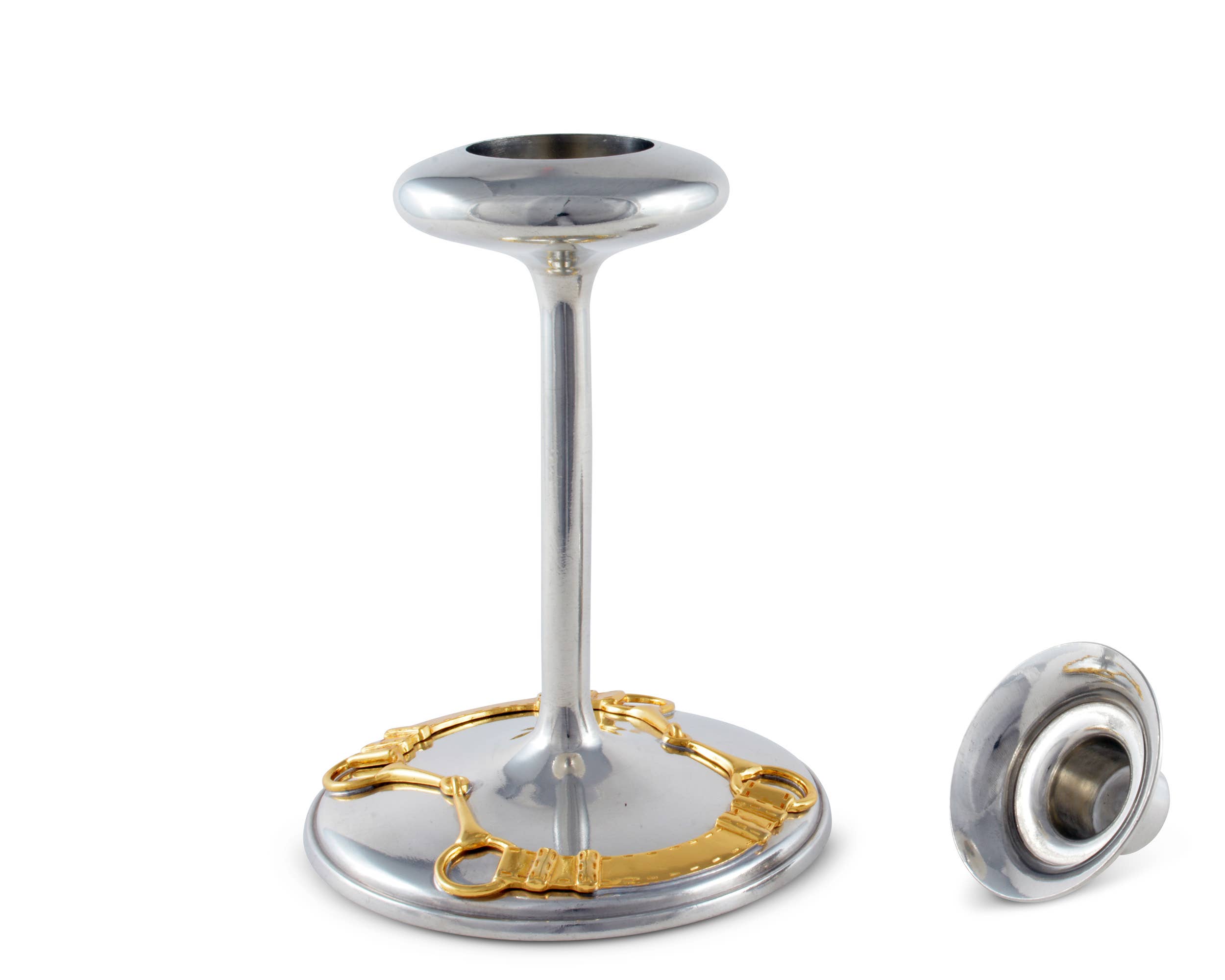 Vagabond House - Wholesale Candle Holder - Golden Equestrian Candlestick Taper / Tea Light2