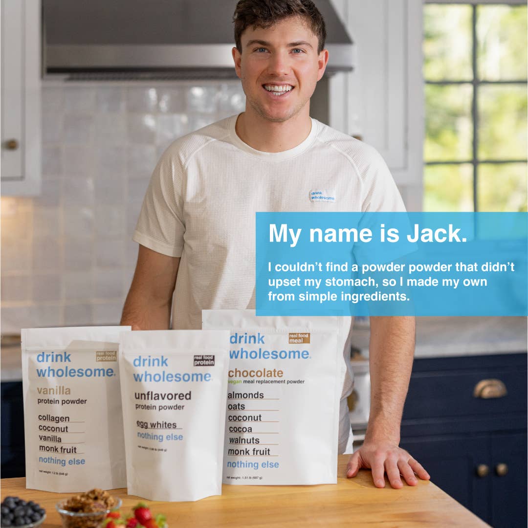 Drink Wholesome - Wholesale Protein/Superfood Powder - Unflavored Egg White Protein Powder - 28 Servings3