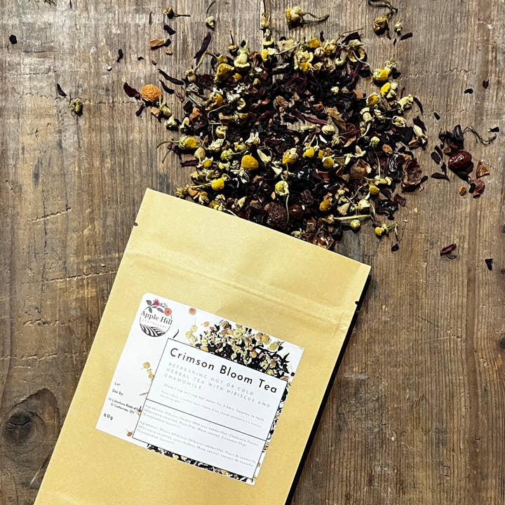 Crimson Bloom Tea for wholesale by Apple Hill Apothecary