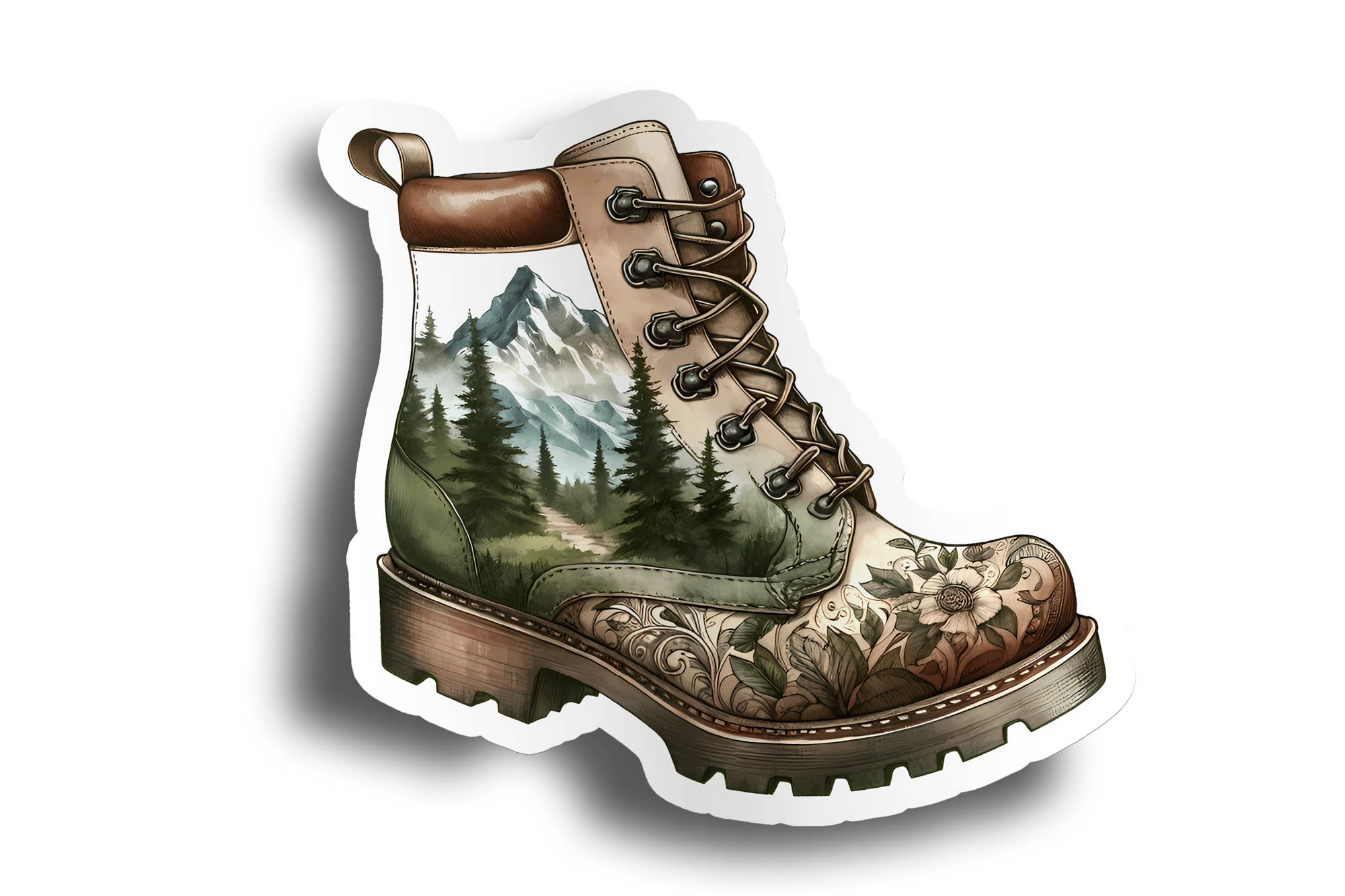 PiggyPrintStickers - Wholesale Sticker - Forest Hiking Boot Sticker1