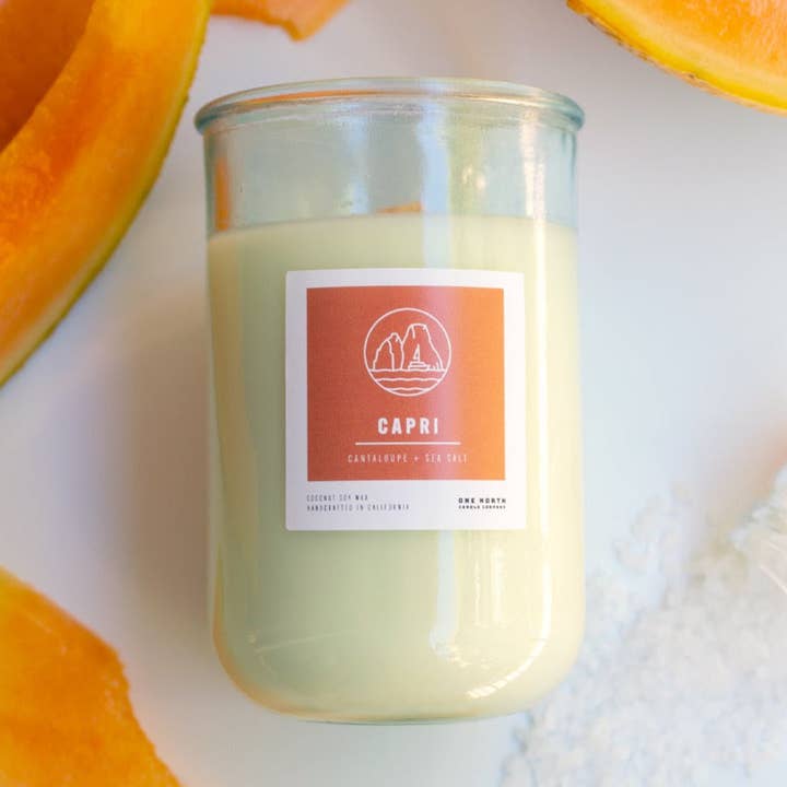 Capri reiskaars (meloen | zeezout) voor wholesale door One North Candle Company