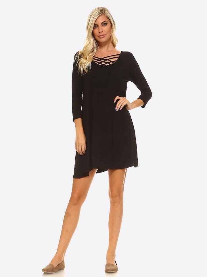 Criss cross dress for wholesale by Bouska Boutique