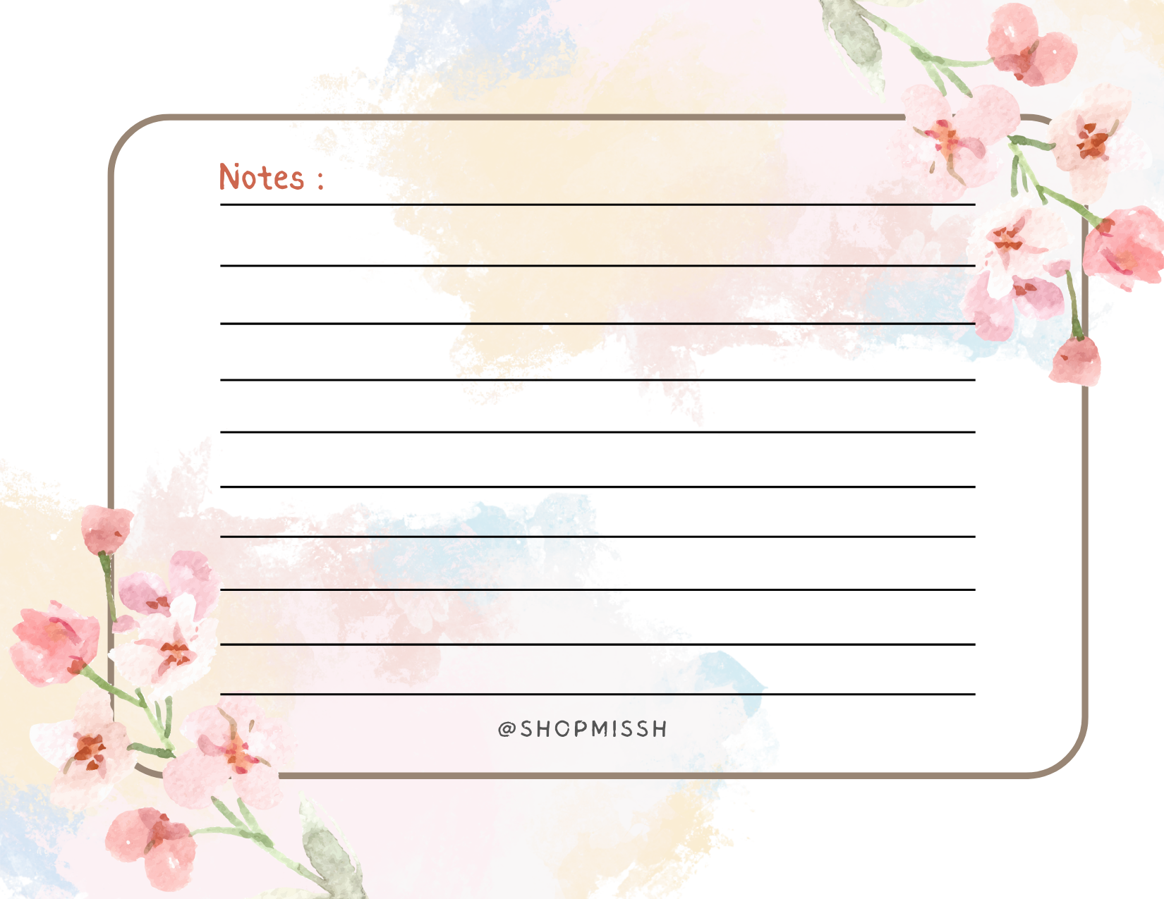 Missh Shop - Wholesale Notepad - Notepad vertical 25 pages with stickers11
