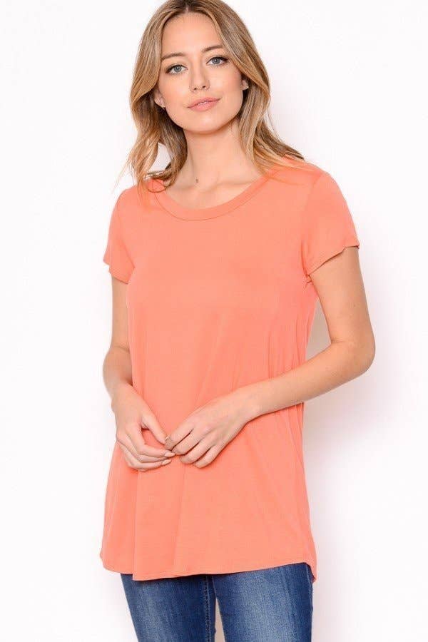 Chris & Carol Apparel - Wholesale Tunic - Women's - XJ413145T - Perfect Solid Plus Size Basic Tee Short Sleeve28