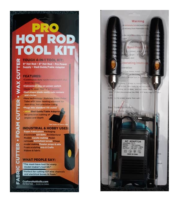 Holocuren Miracle Body Care and Tools - Wholesale Craft Tool - Z Crafters Hot Rod Foam Cutter Set: 6" and 9" Rod and Sled1