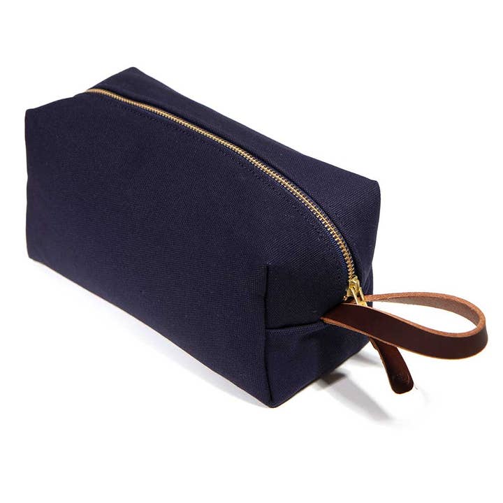 Kit de viaje de lona azul marino para venta al por mayor de General Knot & Co.