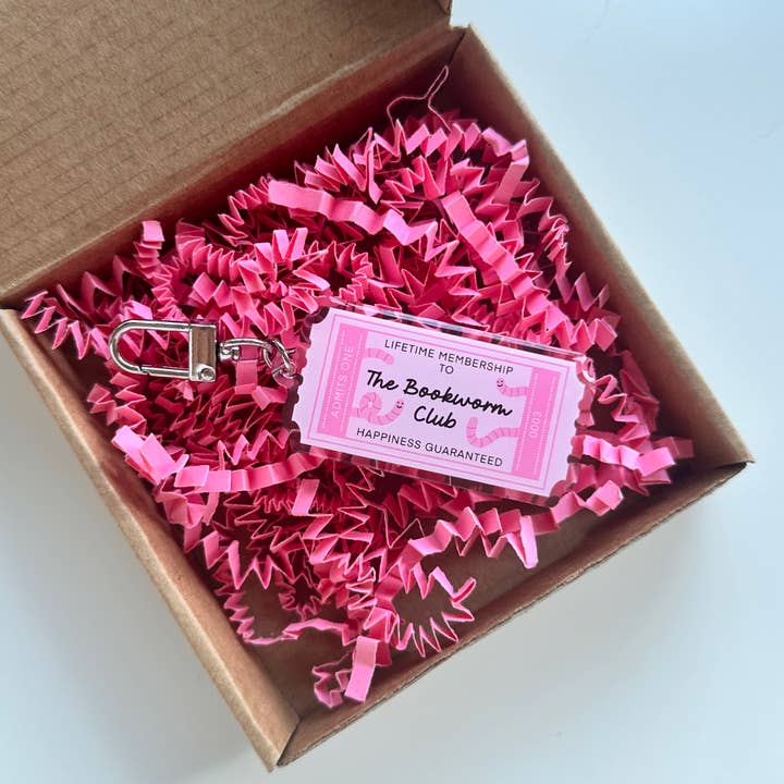 Llavero del Club de Lectura Bookworm Regalo para Amantes de los Libros para venta al por mayor de Dolly’s Doodles