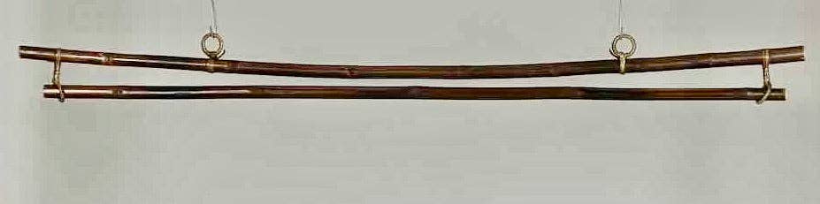 The Niger Bend - Wholesale Tapestry/Textile Hanger - Bamboo Textile Hanger for 36" Wide Tapestry - Pagoda Style with Detachable Lower Bar0