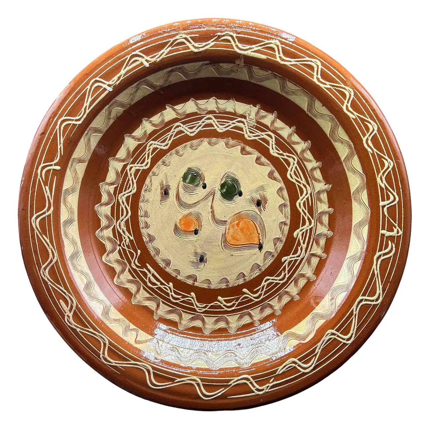 Etnico del Mondo - Wholesale Decorative Plate/Dish/Bowl - Moroccan Handcrafted Terracotta Couscous Dish Ø37 cm #11