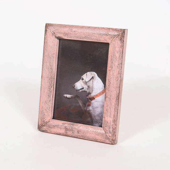Distressed Pink Wooden Photo Frame for wholesale by IndieRoots