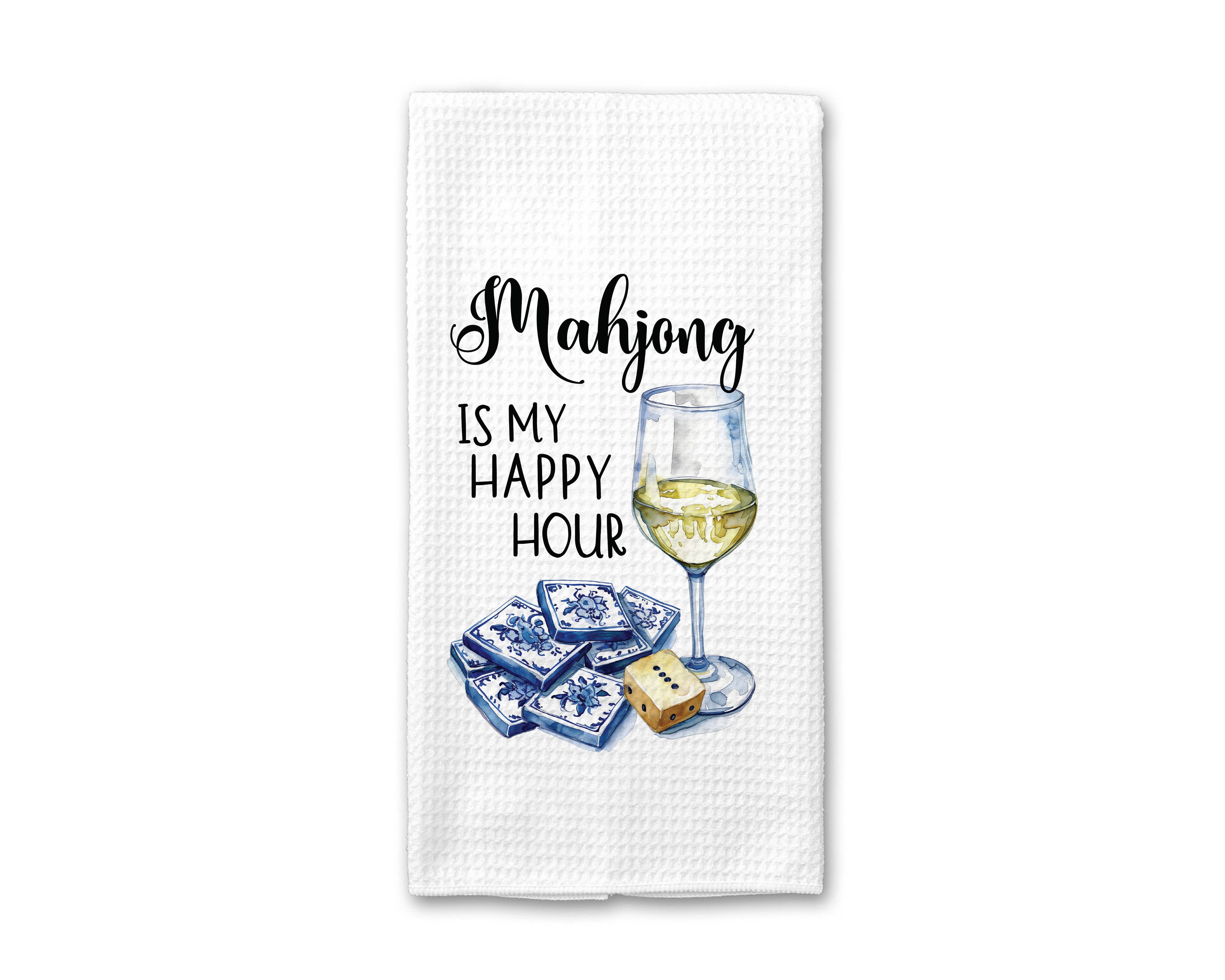 Canary Road - Wholesale Tea Towel - Mahjong Happy Hour Towel, Mahjong Tile Game Decor2