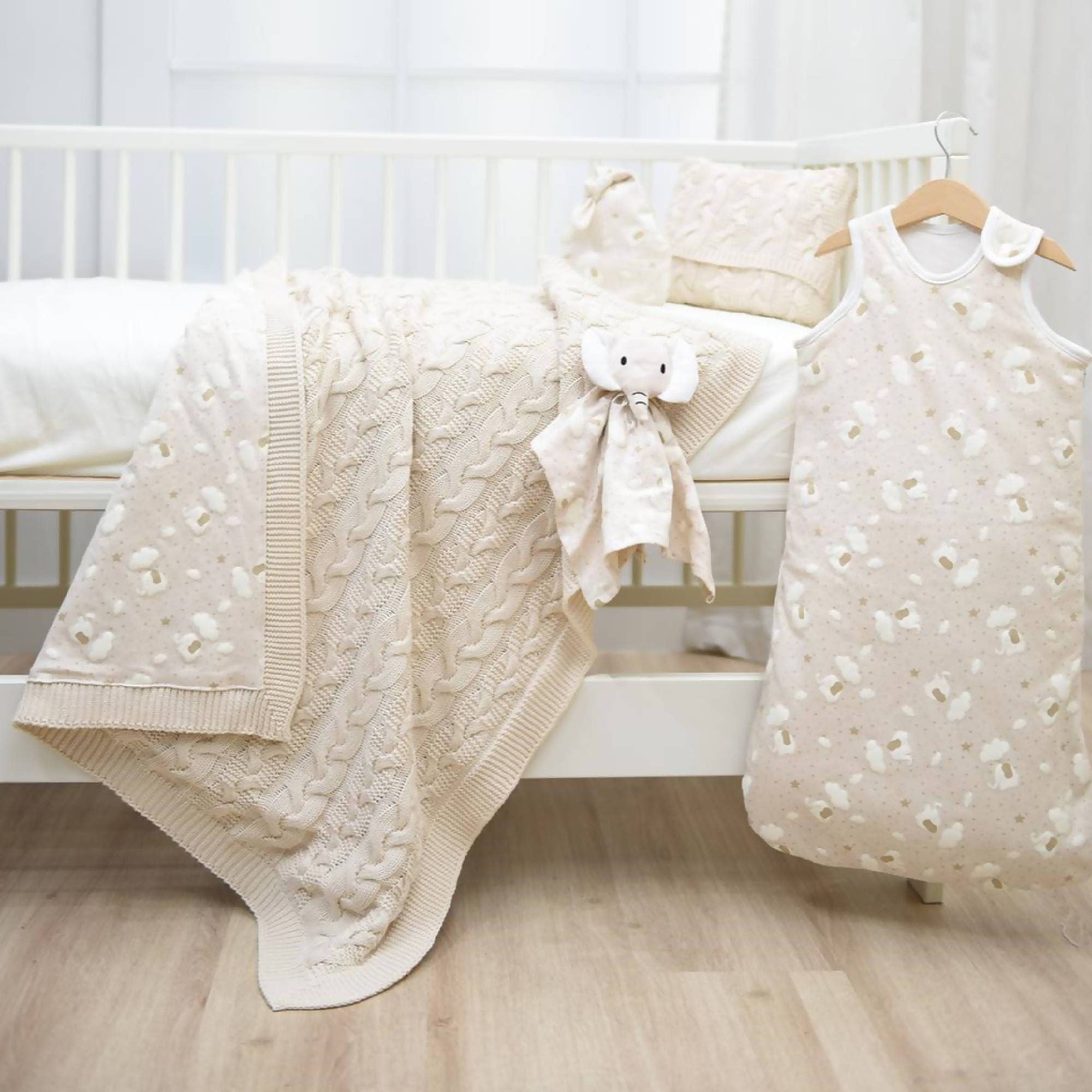 Nipperland - Wholesale Clothing Set - Baby - Baby Elephant Sleeping Bag Set – 5 Piece Newborn Set2