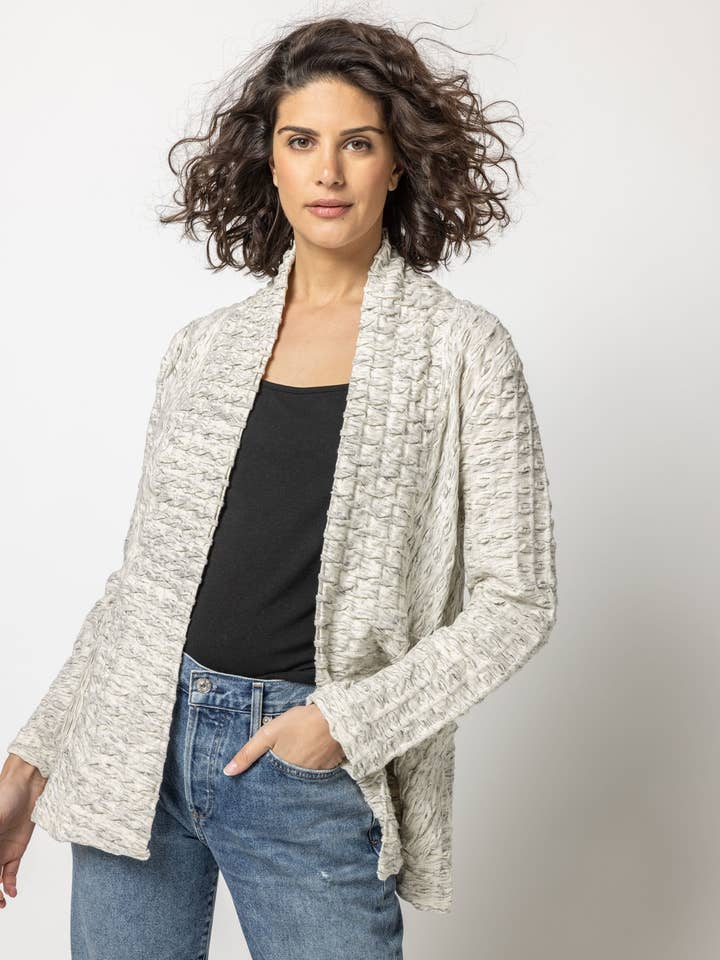 Marled Waffle Weave Short Jacket for wholesale by Komil
