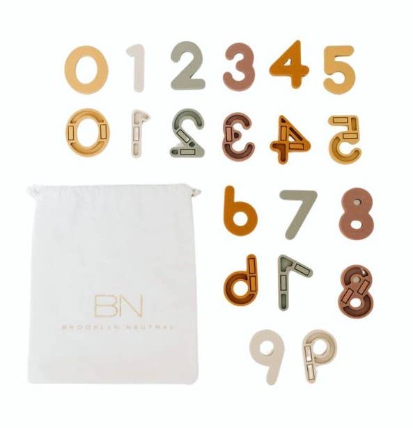 Brooklyn Neutral - Wholesale Magnet - Kids & Baby - Silicone Number Magnets 20 Piece Set2