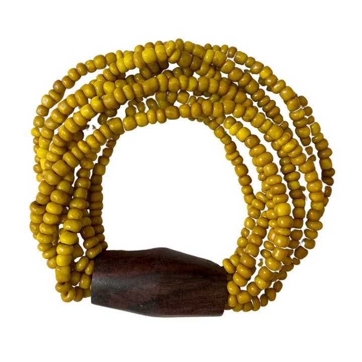 Bijondo - Wholesale Beaded Bracelet - Glass and Wood Bracelet, Elasticated Laura