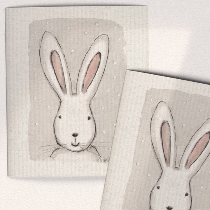 Kanin och snöflingor för wholesale av Sari's ArtWork
