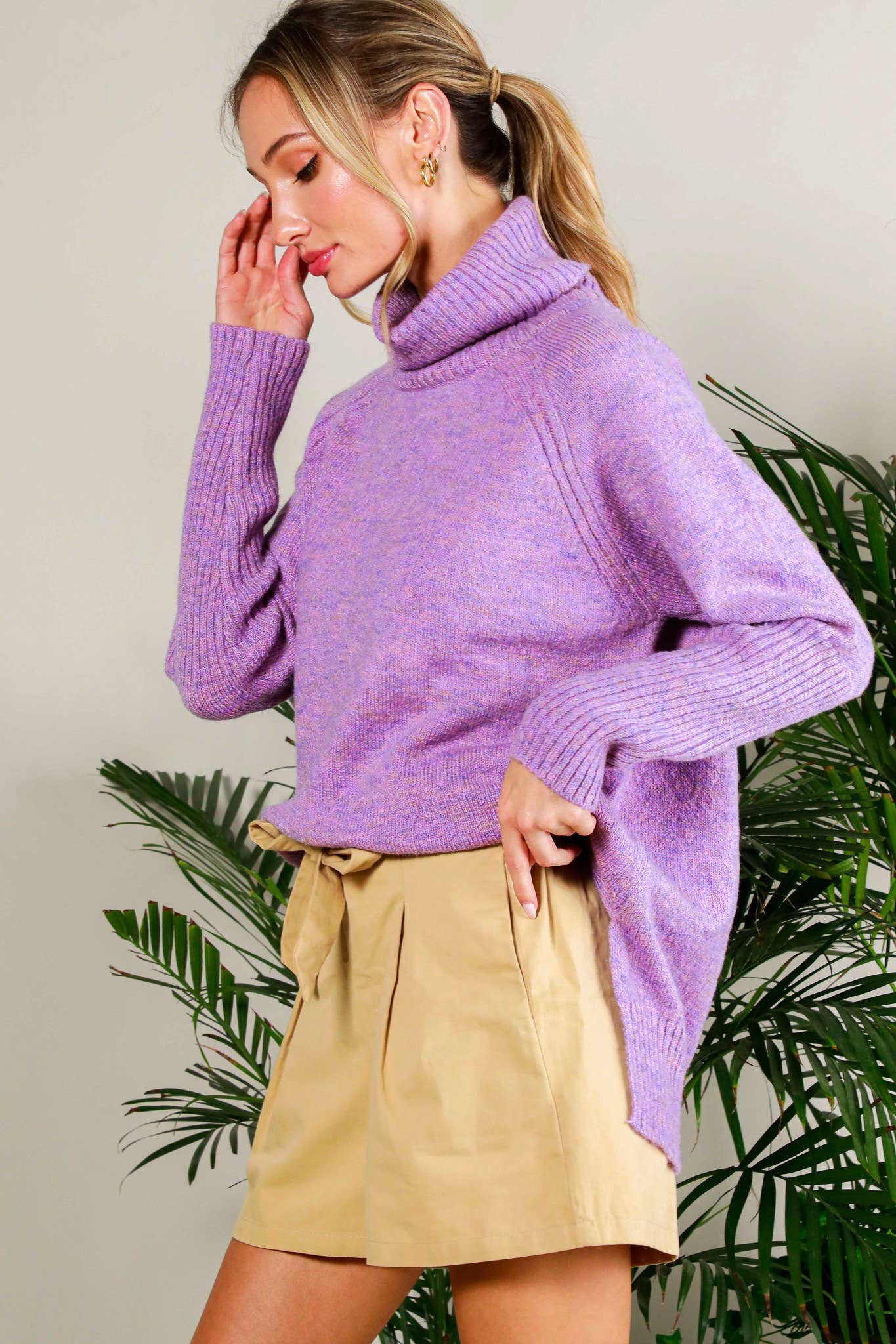 Vine & Love - Wholesale Knit Sweater - Women's - Perfectly Soft Turtle Neck Solid Knitted Sweater VT31723-115