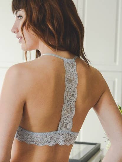 Leto Accessories - Wholesale Bralette - Women's - Lace Back Bralette with T-Strap Detail – Soft & Chic 🌸