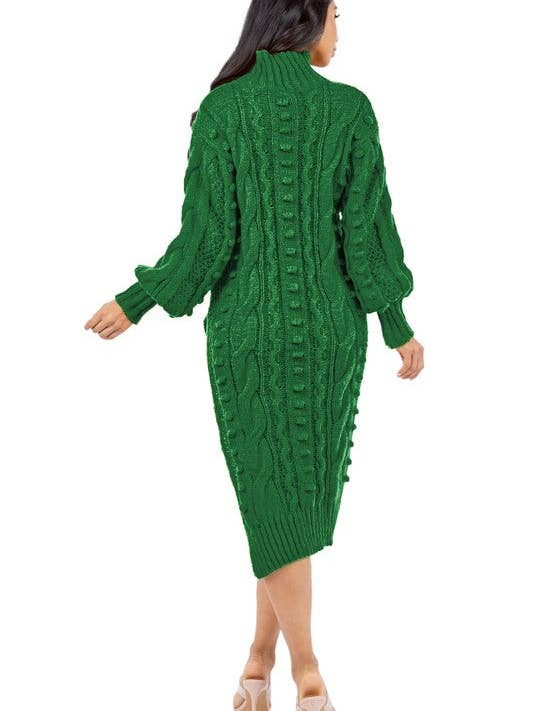 grün DAMENMODE PULLOVERKLEID für den Großhandel auf Faire3