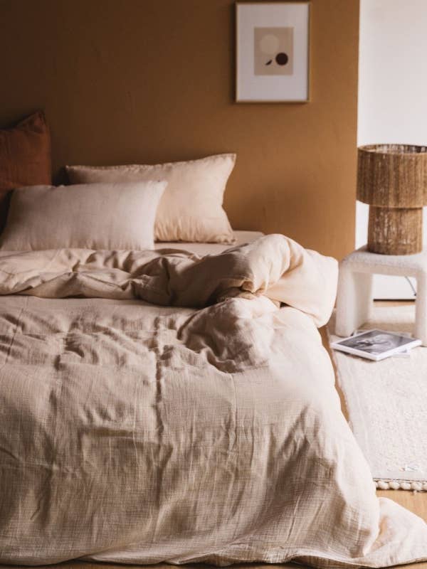 Solid cotton gauze duvet cover for wholesale by Gabrielle Paris