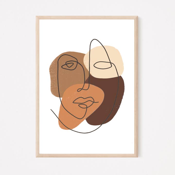 Melanin - Abstract Face Print for wholesale by Brooklyn Horne Art