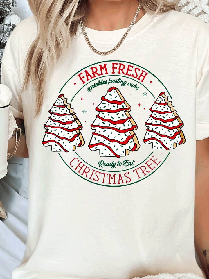 Sapin de Noël Little Debbie Farm Fresh Family Matching pour la vente par A Blessed Texas Mess Boutique