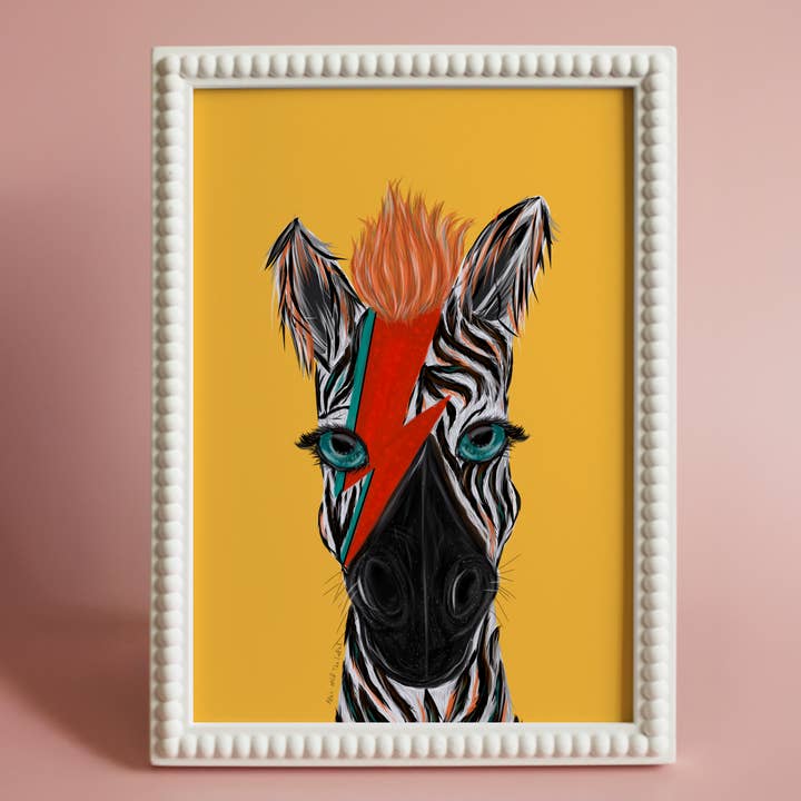 David Bowie, Animale, Arte Colorata, Stravagante, Stampa d'Arte, Musica per la vendita all'ingrosso da parte di Abel and the Label