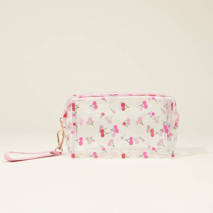 Frem - Wholesale Makeup/Cosmetic Bag - Clear Fruit-Printed Cosmetic Bags with Wrist Strap