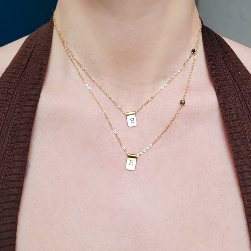 CLP Jewelry - Wholesale Pendant/Charm Necklace - Tab Letter Necklace1