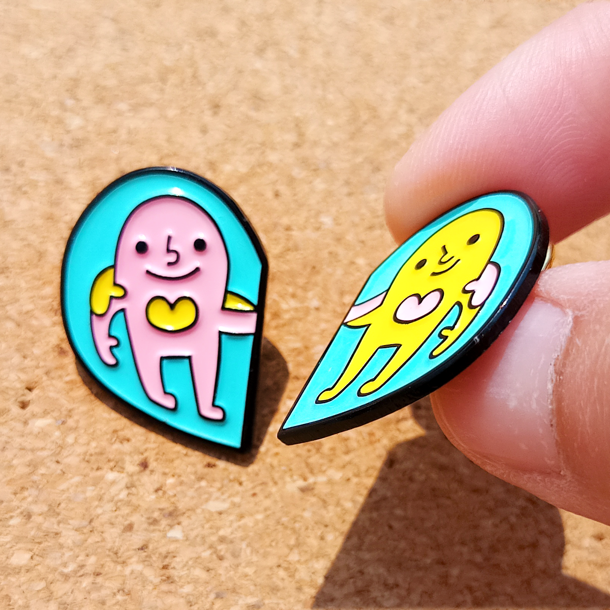 Chika Ando Illustration - Wholesale Lapel Pin/Button - Buddy Pins - A Cute Pair Of Enamel Pins6