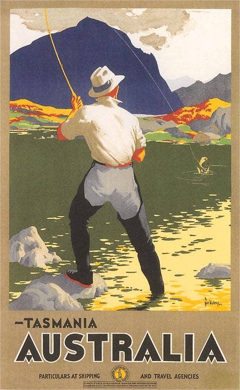 Found Image Press – Großhandel Aufkleber – Aufkleber TR-389 Tasmanien Australien Reiseplakat0