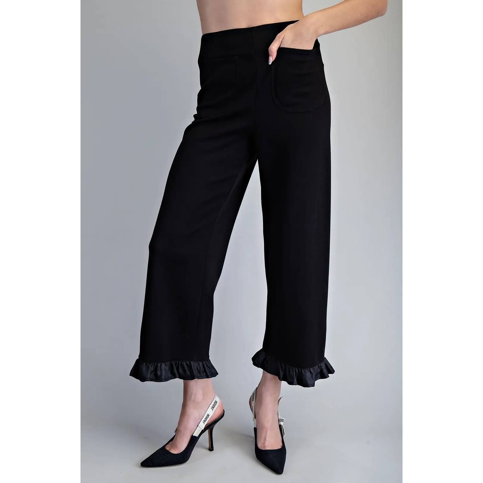 STYLE USA – wholesale Pants – Women's – NEW Solid Ruffled Hem Pants6