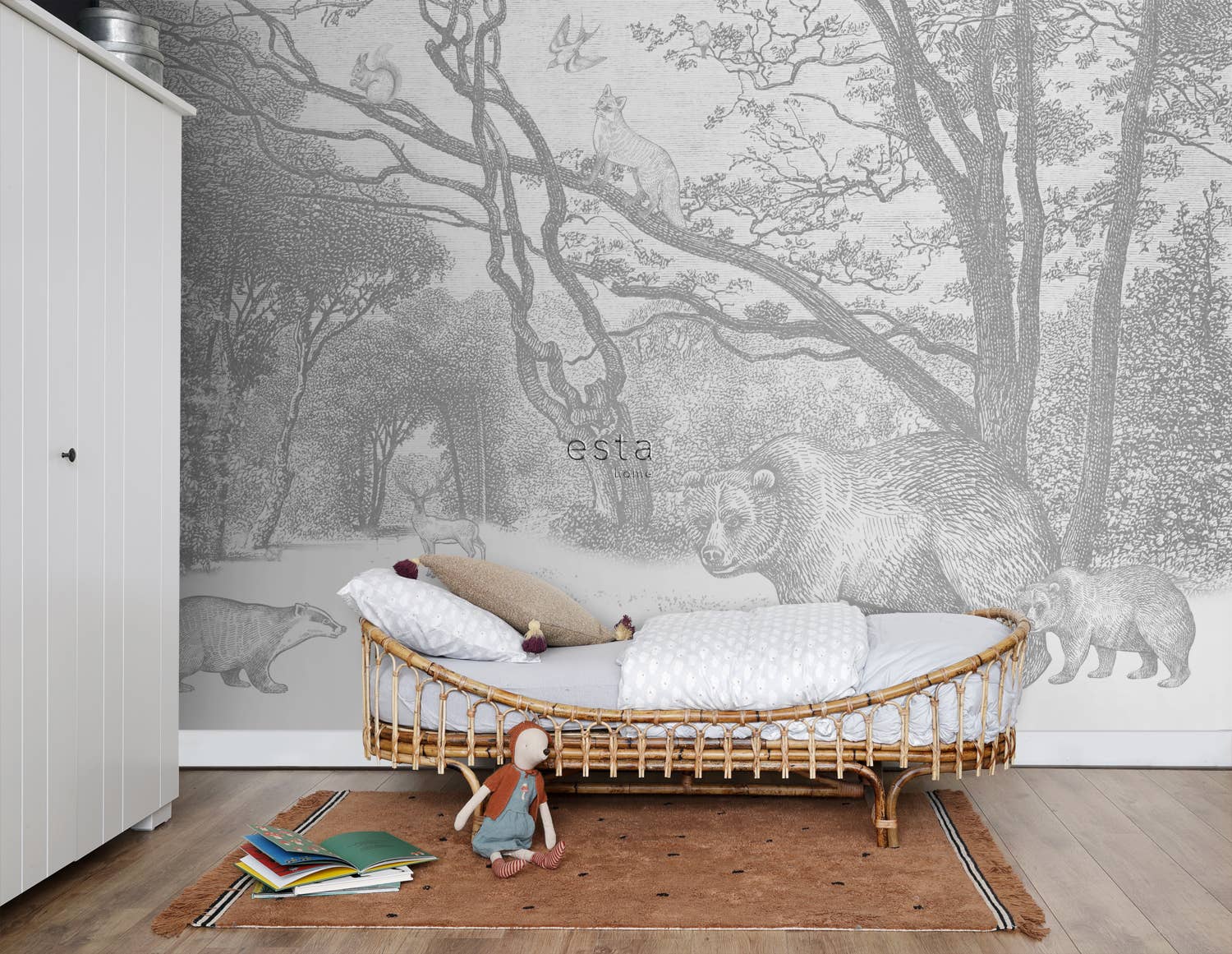 The Design Department b.v. - Vendita all'ingrosso Carta da parati - Carta da parati murale Foresta con animali selvatici6