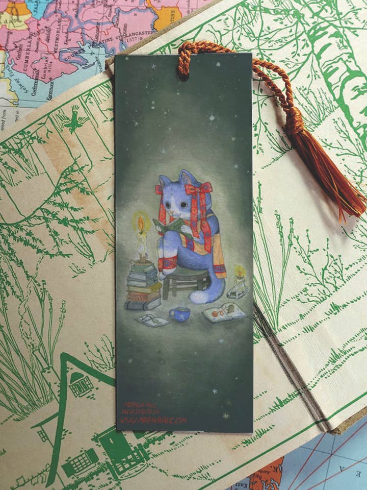 Candlelight Bookmark for wholesale by Marika Paz Illustration