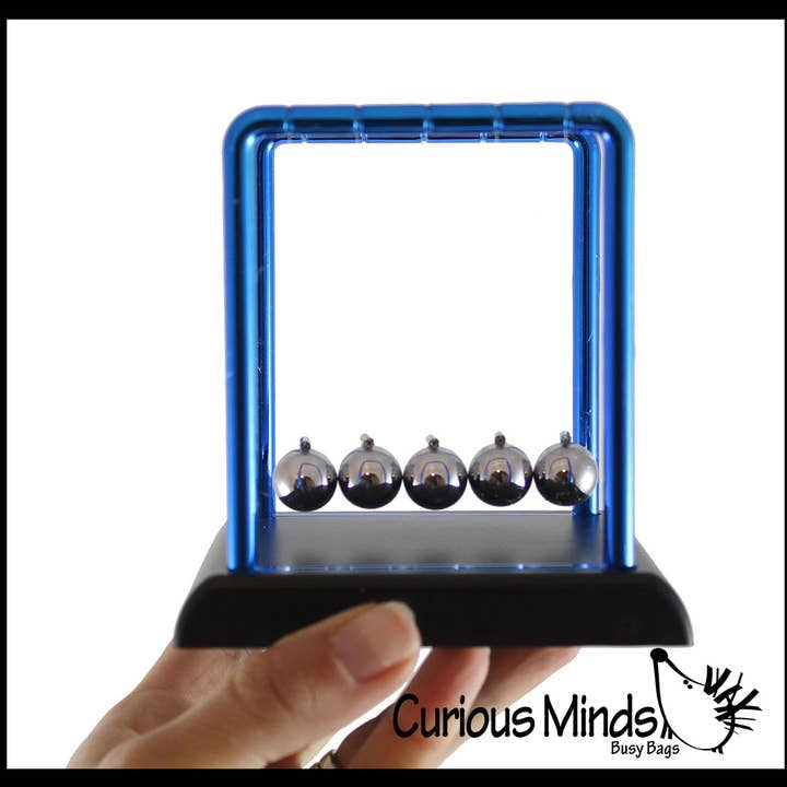 Newton's Cradle Desk Kinetic Fidget Toy - Clanking Balls - P for wholesale by Curious Minds Toys