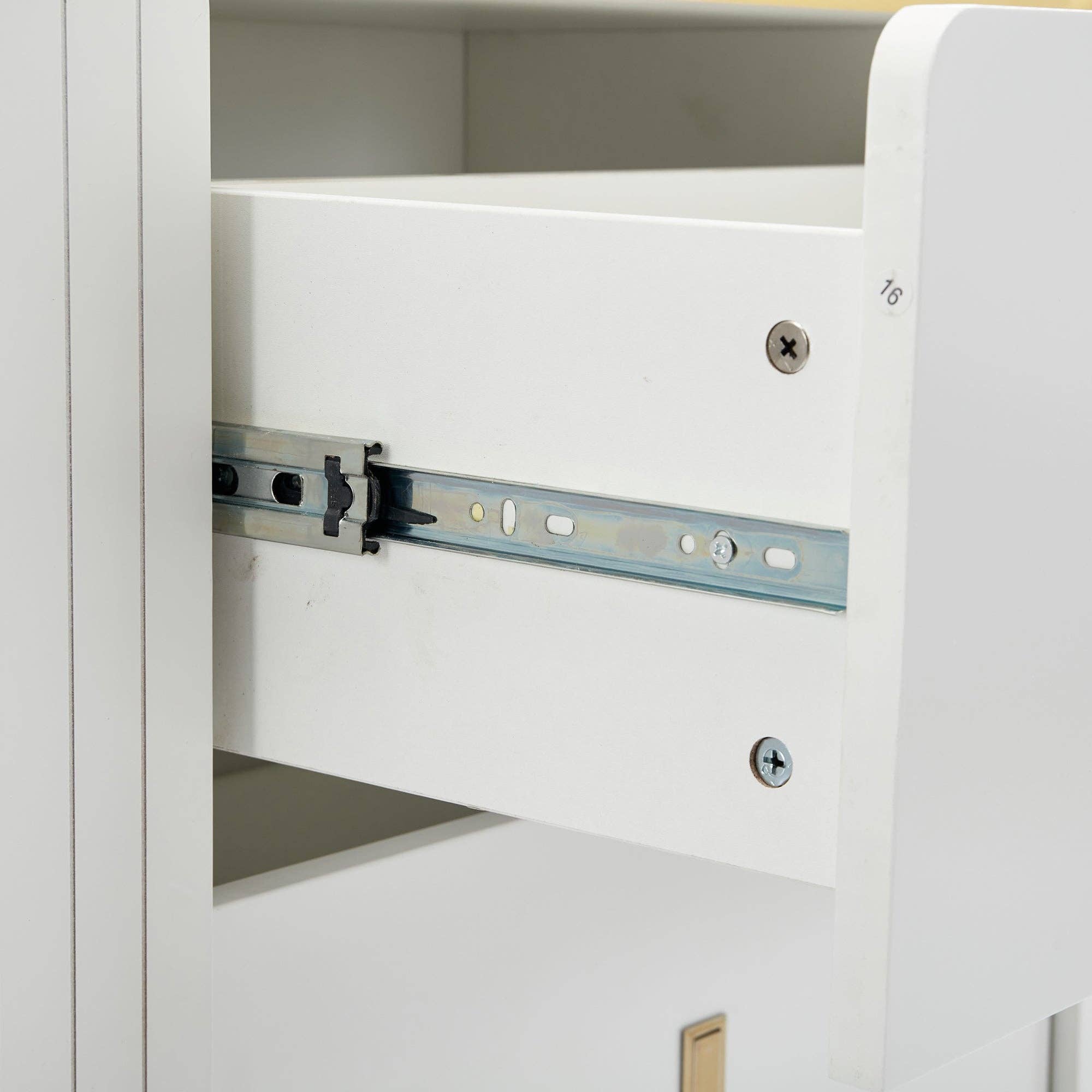 Urban Meuble – Aparador por atacado – Buffet branco elegante 2 portas, 2 gavetas com iluminação LED 150*35*80cm KRAUDREL47