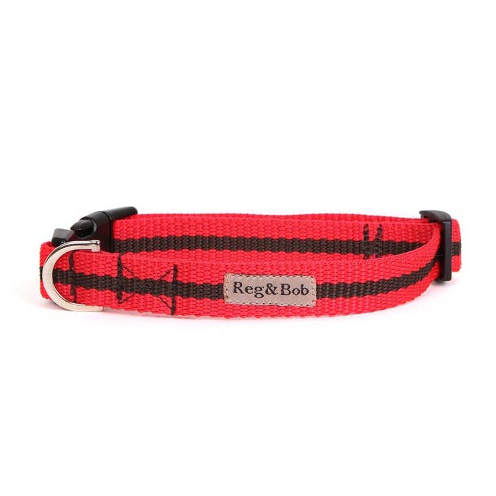 Reg&Bob - Wholesale Pet Collar - Dog - Reg&Bob Collar Red stripe4
