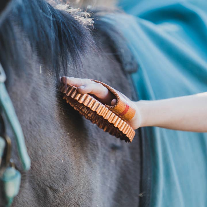 Kawell USA - Wholesale Horse Conditioner/Grooming Aid - Kawell Copper Curry Horse Brush2