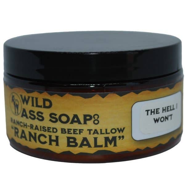 Beef Tallow Ranch Balm for wholesale by Wild Ass Soap Co