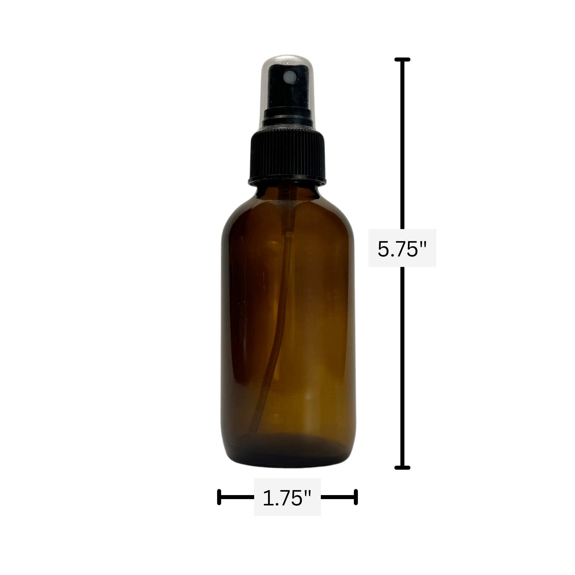 The Bottle Shoppe - Vendita all'ingrosso Contenitore per oli essenziali - Bottiglia in vetro ambrato da 4 once con spruzzatore a nebbia fine nero1